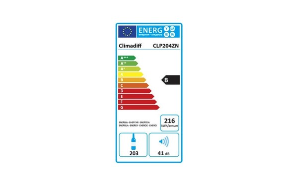 CLIMADIFF CLP204ZN-2013 - &Eacute;tiquette &eacute;nergie