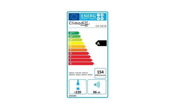 CLIMADIFF CLV122M - &Eacute;tiquette &eacute;nergie
