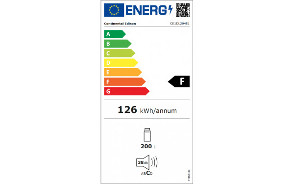 CONTINENTAL EDISON CE1DL204E1 - &Eacute;tiquette &eacute;nergie v2