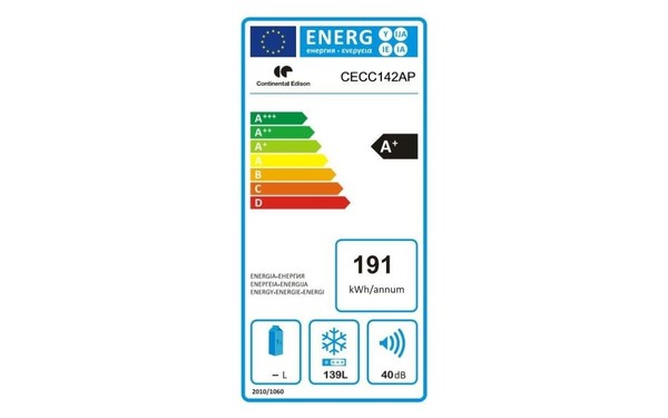CONTINENTAL EDISON CECC142AP - &Eacute;tiquette &eacute;nergie