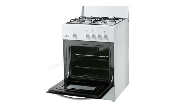 CONTINENTAL EDISON CECG6060W - Vue 3/4 droite porte ouverte