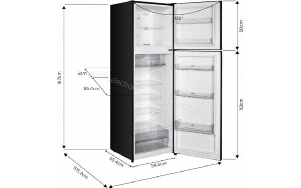 CONTINENTAL EDISON CEF2D247NFB - Dimensions