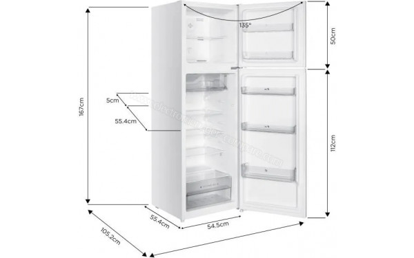 CONTINENTAL EDISON CEF2D247NFW - Dimensions
