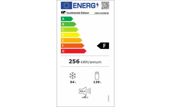 CONTINENTAL EDISON CEFC193NFW - &Eacute;tiquette &eacute;nergie v2