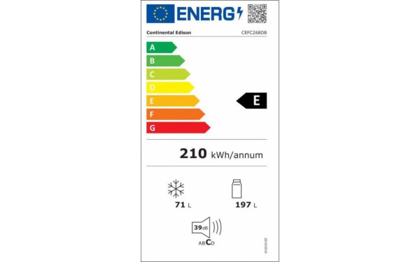 CONTINENTAL EDISON CEFC268DB - &Eacute;tiquette &eacute;nergie v2