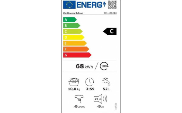 CONTINENTAL EDISON CELL1014IBX - &Eacute;tiquette &eacute;nergie v2