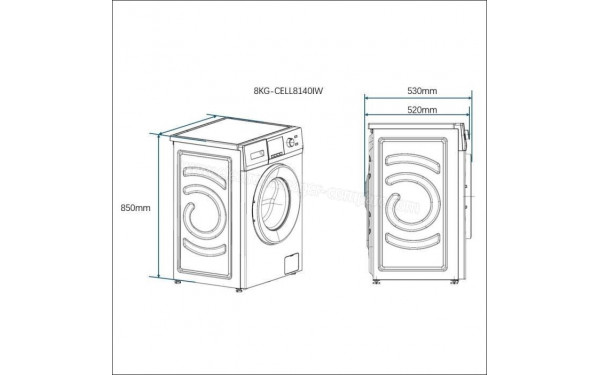 CONTINENTAL EDISON CELL8140IW - Dimensions