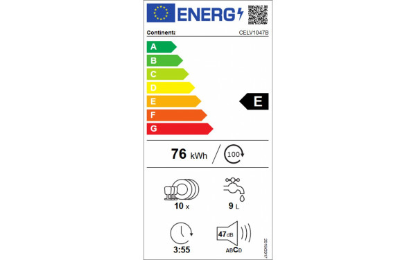 CONTINENTAL EDISON CELV1047B - &Eacute;tiquette &eacute;nergie v2