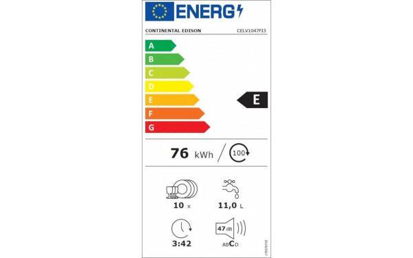 CONTINENTAL EDISON CELV1047FI3 - &Eacute;tiquette &eacute;nergie v2