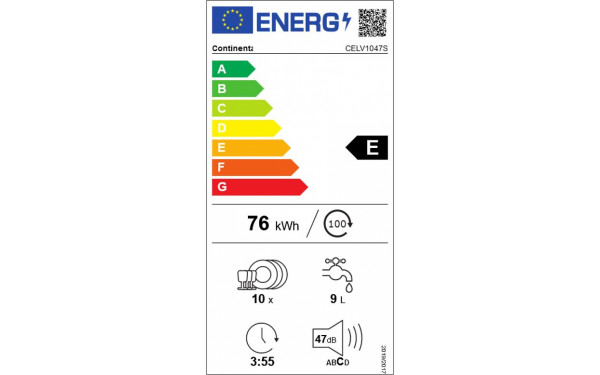 CONTINENTAL EDISON CELV1047S - &Eacute;tiquette &eacute;nergie v2