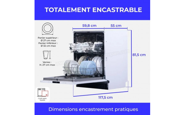 CONTINENTAL EDISON CELV1244CFI - Dimensions