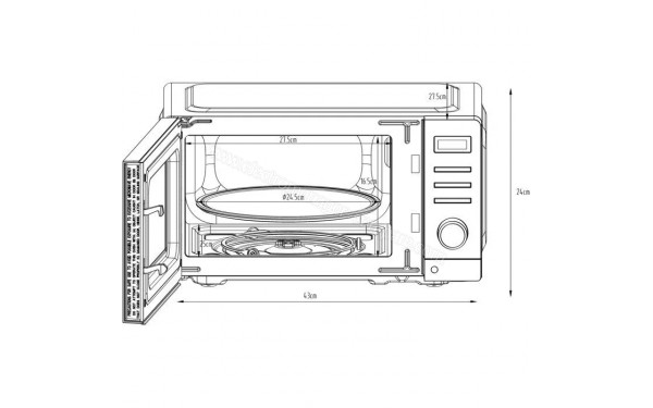 CONTINENTAL EDISON CEMO20DW - Dimensions