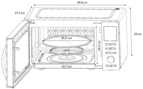 CONTINENTAL EDISON CEMO25SG13S3 - Dimensions
