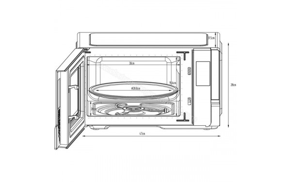 CONTINENTAL EDISON CEMO25UX - Dimensions