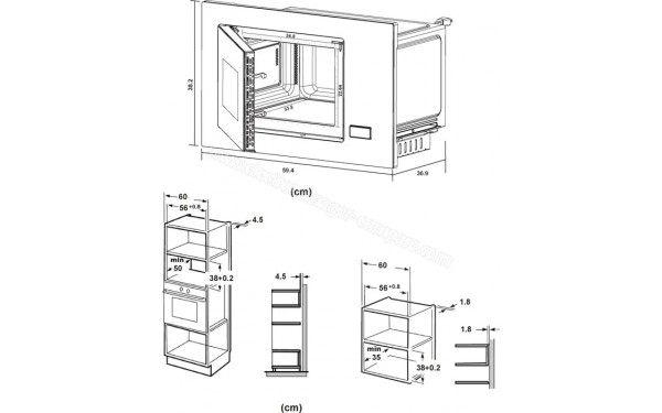 CONTINENTAL EDISON CEMO26GEFB - Dimensions