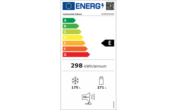CONTINENTAL EDISON CERA4D464IX - &Eacute;tiquette &eacute;nergie v2
