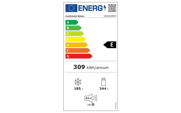 CONTINENTAL EDISON CERA519NFW - &Eacute;tiquette &eacute;nergie v2