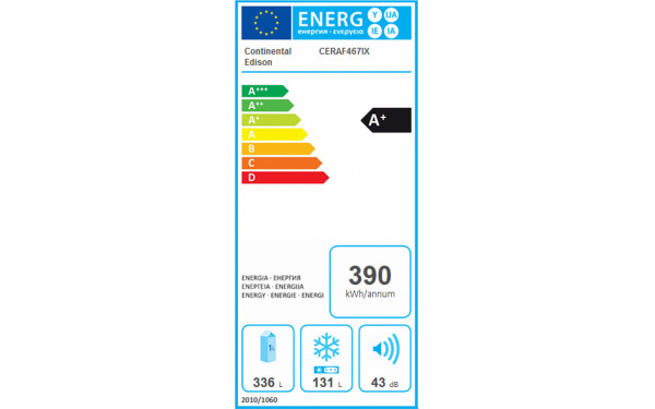 CONTINENTAL EDISON CERAF467IX - &Eacute;tiquette &eacute;nergie
