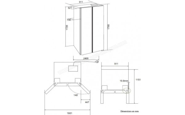 CONTINENTAL EDISON CERANF556B - Dimensions