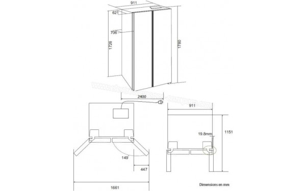 CONTINENTAL EDISON CERANF556IX - Dimensions