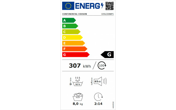 CONTINENTAL EDISON CESLCE8WP1 - &Eacute;tiquette &eacute;nergie v2