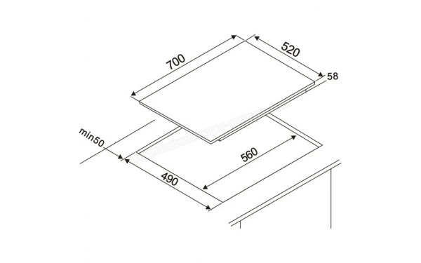 CONTINENTAL EDISON CETI724Z2FLEX - Dimensions