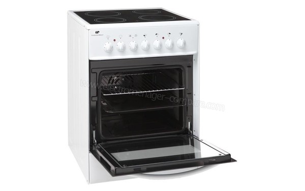 CONTINENTAL EDISON CVMC6060W - Vue 3/4 gauche porte ouverte