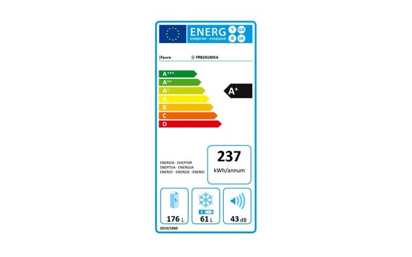 FAURE FRB24100XA - &Eacute;tiquette &eacute;nergie