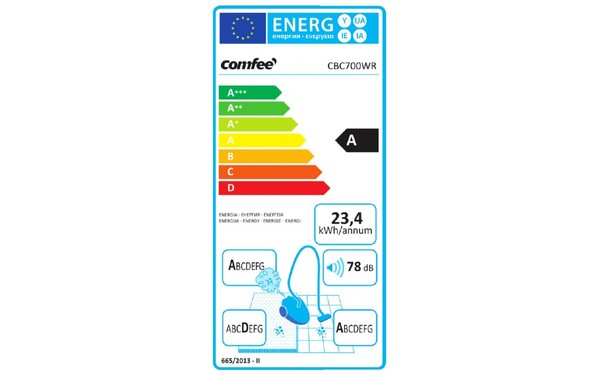 COMFEE CBC 700 WR - &Eacute;tiquette &eacute;nergie
