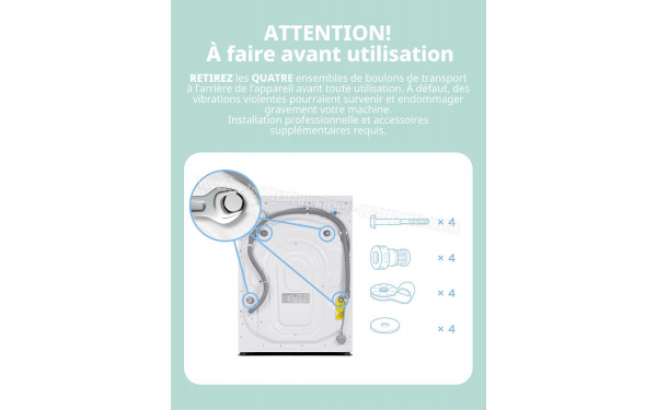 COMFEE CFE12EW80-W-FR - Avant utilisation