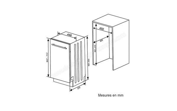 CONTINENTAL EDISON CELV1047FI - Schema d'encastrement