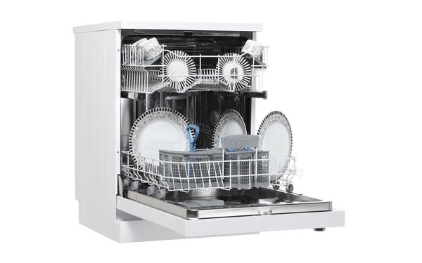 CONTINENTAL EDISON CELV1445LEDW - Vue 3/4 gauche avec porte ouverte