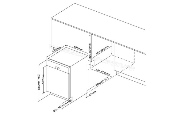 CONTINENTAL EDISON LVE1445B - Schema encastrement
