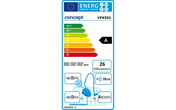 CONCEPT VP-8350 - &Eacute;tiquette &eacute;nergie