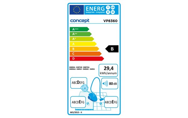 CONCEPT VP-8360 - &Eacute;tiquette &eacute;nergie