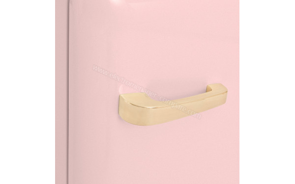 CREATE Retro Fridge 107L Or Rose - Zoom sur la poign&eacute;e