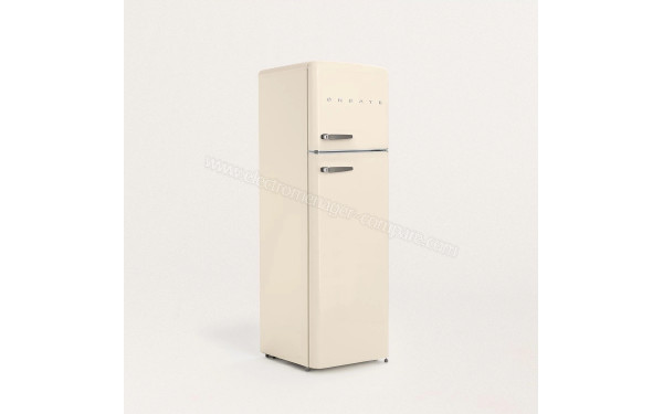 CREATE Fridge Stylance Top 246L Cr&egrave;me - Vue 3/4 gauche