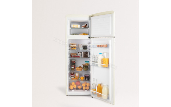 CREATE Fridge Stylance Top 246L Cr&egrave;me - Vue de l'int&eacute;rieur