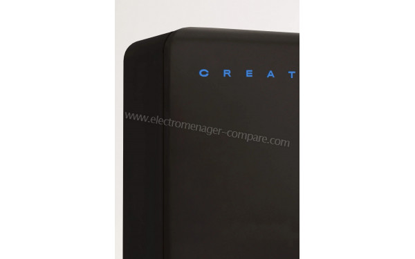 CREATE Fridge R&eacute;tro Combi 401L Noir Bleu - Zoom sur les bordures