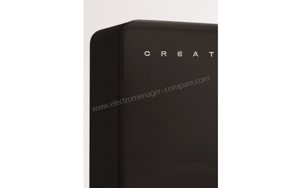 CREATE Fridge R&eacute;tro Combi 401L Noir Marbre - Zoom sur les bordures