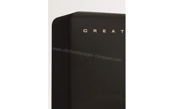 CREATE Fridge R&eacute;tro Combi 401L Noir Sable - Zoom sur les bordures