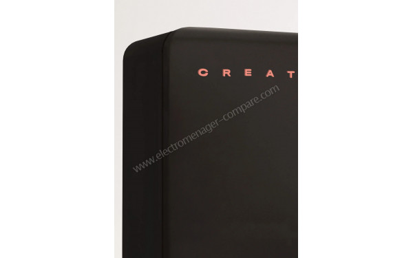 CREATE Fridge R&eacute;tro Combi 401L Noir Terracotta - Zoom sur les bordures