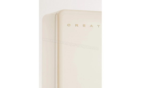 CREATE Fridge R&eacute;tro Combi 401L Blanc Cass&eacute; Or - Zoom sur les bordures