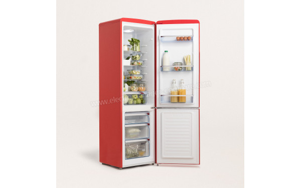 CREATE Fridge Stylance 244L Rouge - Vue de l'int&eacute;rieur