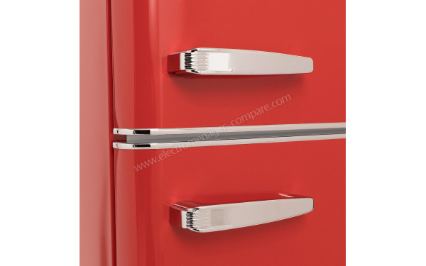 CREATE Fridge Stylance 244L Rouge - Poign&eacute;es