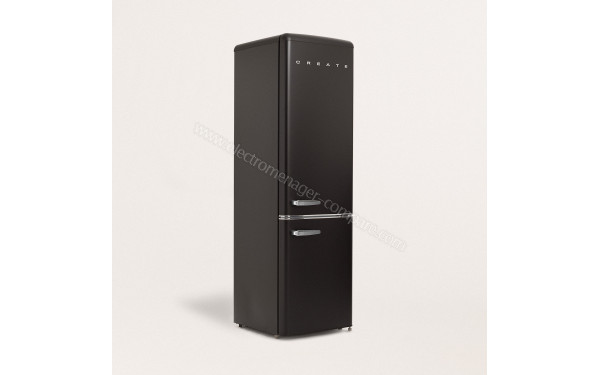 CREATE Fridge Stylance 244L Noir - Vue 3/4 gauche