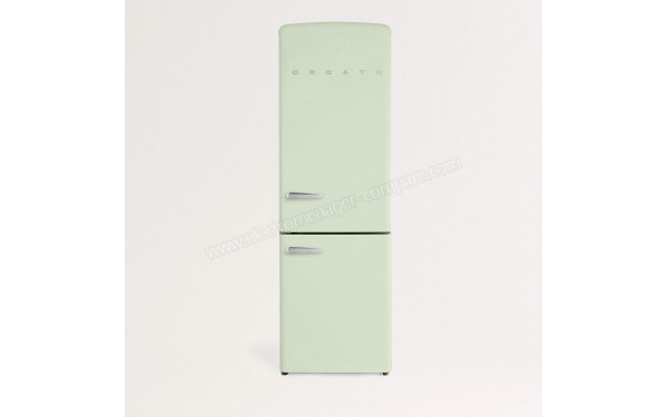CREATE Fridge Stylance 330L Vert Pastel - Vue de face