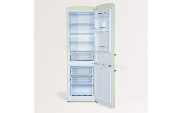 CREATE Fridge Stylance 330L Vert Pastel - Vue de l'int&eacute;rieur