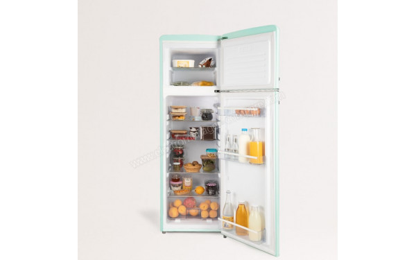 CREATE Fridge Stylance Top 246L Aqua - Vue de l'int&eacute;rieur