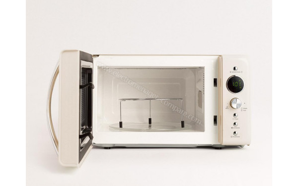 CREATE Microwave Retro Blanc - Vue de l'int&eacute;rieur